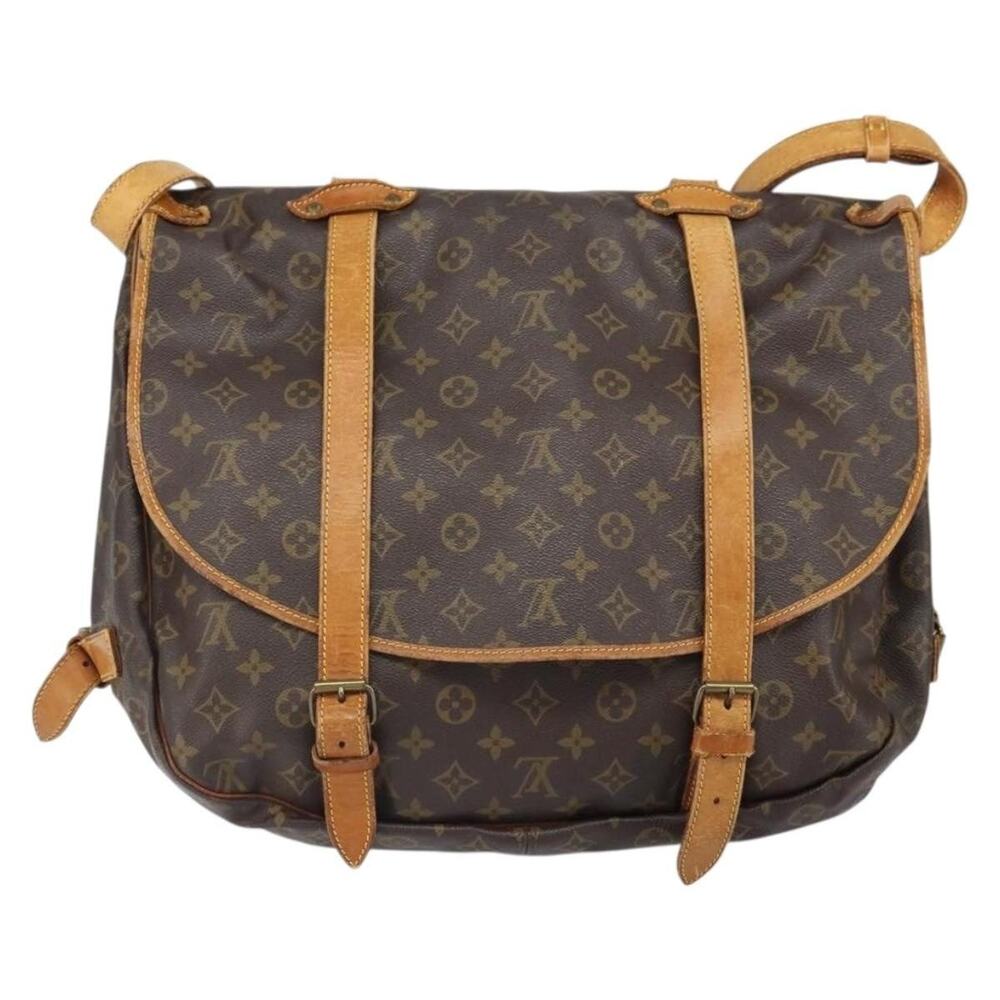Louis Vuitton Monogram Saumur 43 Shoulder Bag Brown